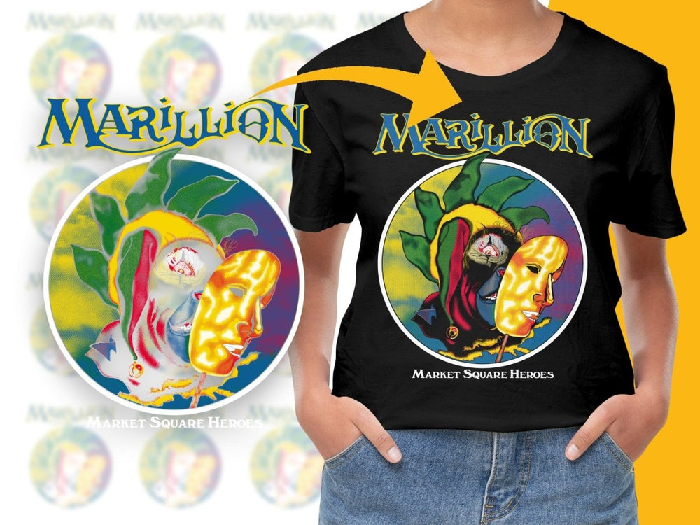 Marillion Jester and Mask Colorful Art Graphic PNG File - Teepew