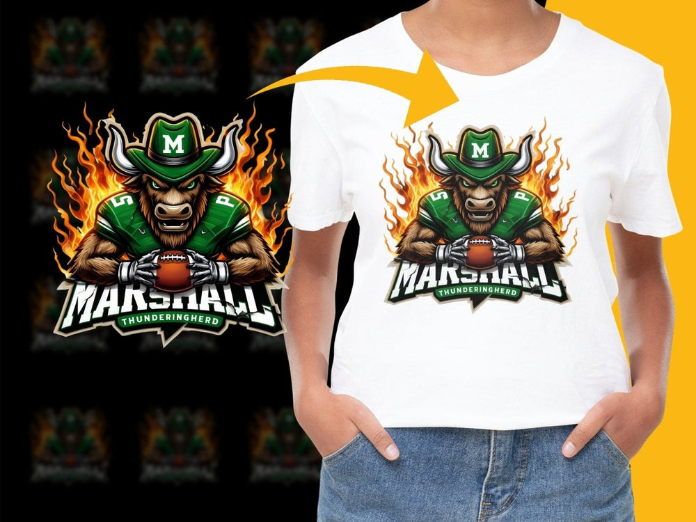Marshal Thundering Herd Fierce Buffalo Graphic PNG File - Teepew