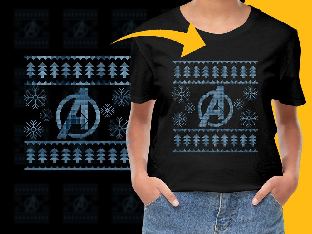 Marvel Avengers Christmas Holiday Winter Design PNG File - Teepew