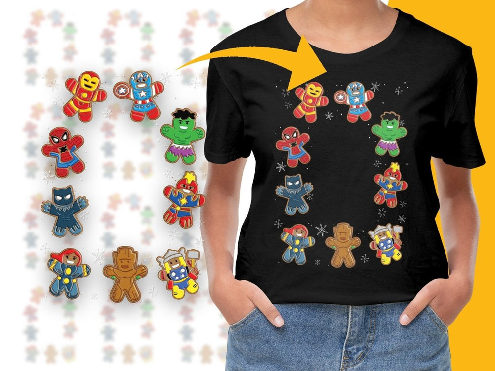 Marvel Christmas Superhero Gingerbread Design PNG File - Teepew