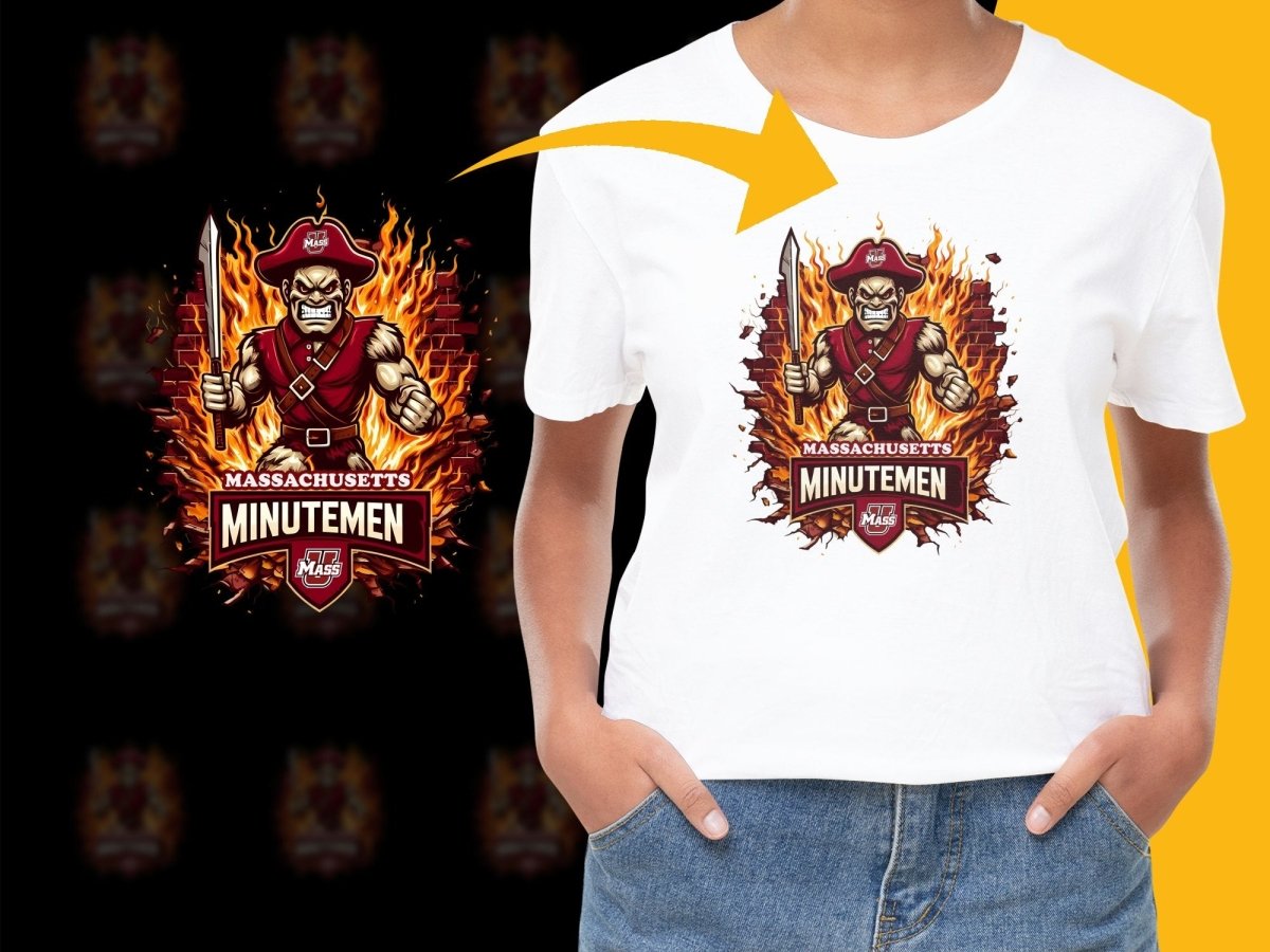 Massachusetts Minutemen NCAA Football PNG File - Teepew