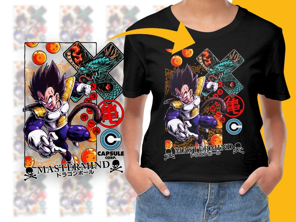 Mastermind Capsule Corp Dragon Ball Vegeta Graphic PNG File - Teepew