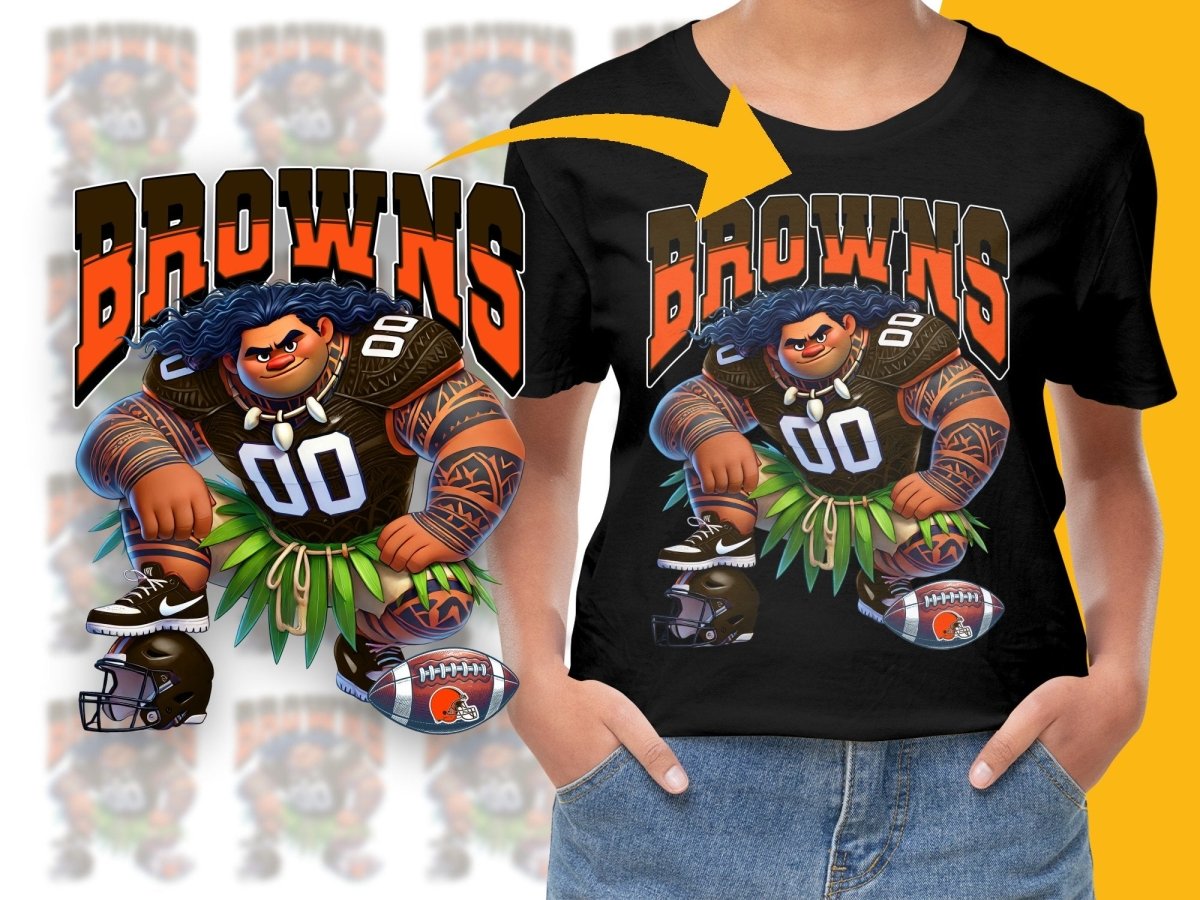 Maui Moana Browns NFL Football Team Graphic PNG File - Teepew