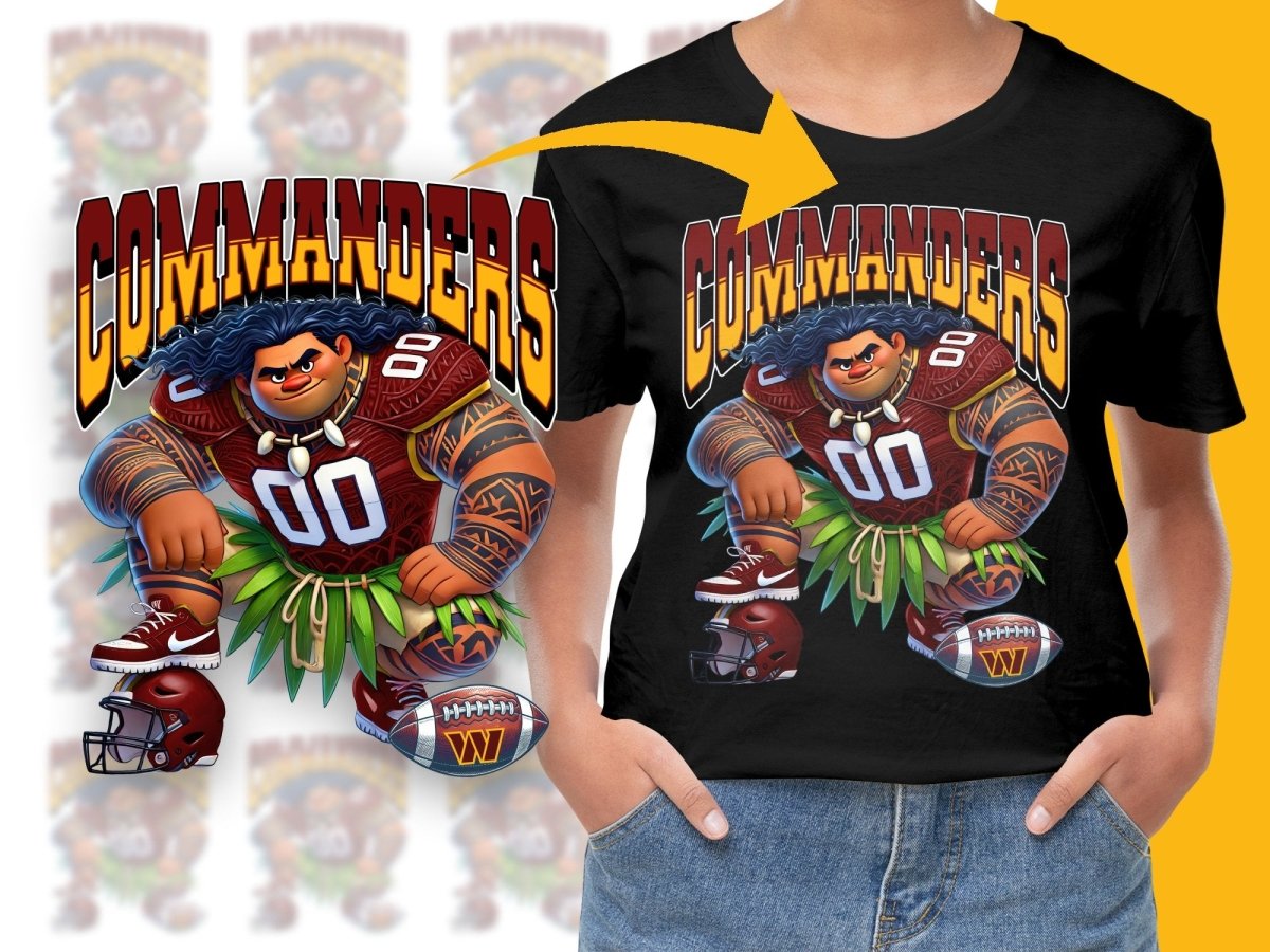 Maui Moana Commanders Football Fan Graphic PNG File - Teepew