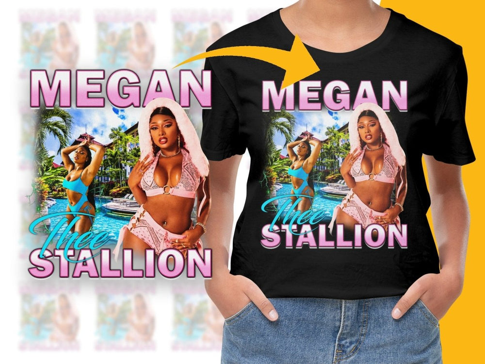 Megan Thee Stallion Bootleg Stylized Graphic PNG File - Teepew
