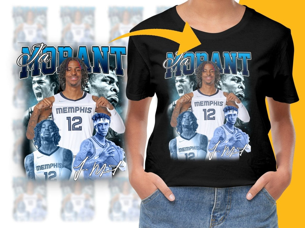 Memphis Grizzlies Basketball Star Ja Morant Signed Bootleg PNG File - Teepew