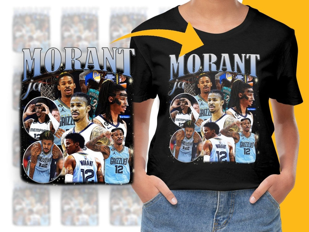 Memphis Grizzlies Ja Morant Basketball Star Bootleg PNG File - Teepew
