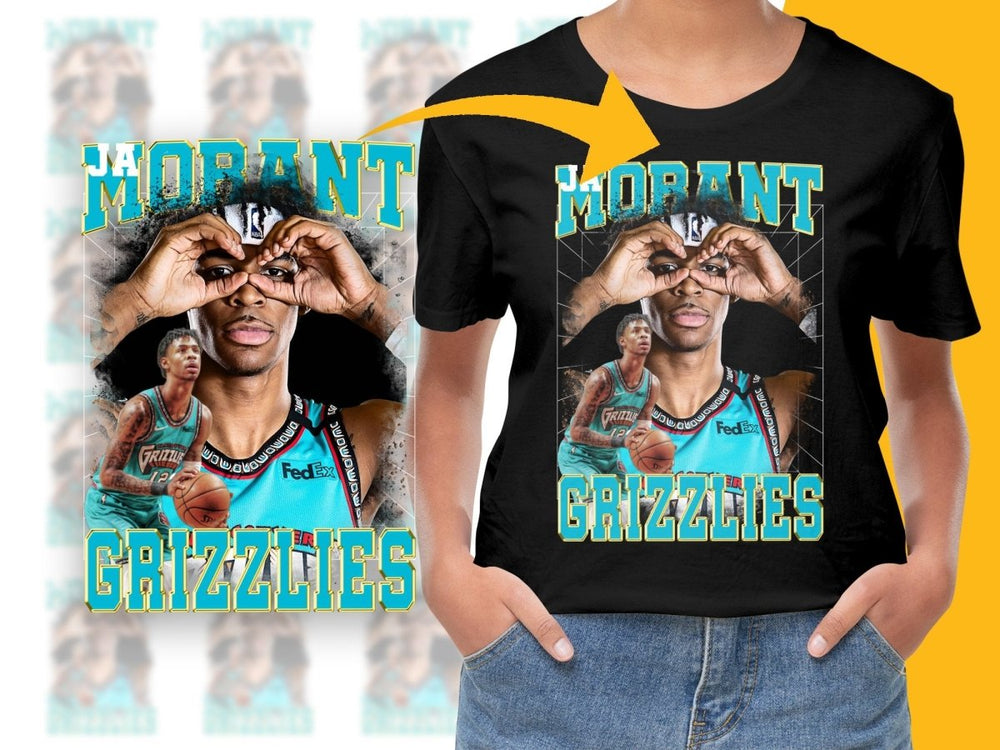 Memphis Grizzlies Ja Morant Basketball Star Bootleg Unique PNG File - Teepew