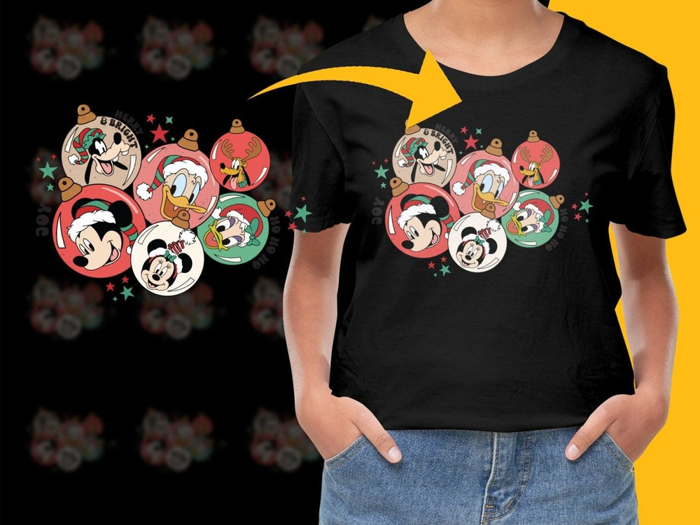 Merry and Bright Mickey and Friends Christmas PNG File - Teepew