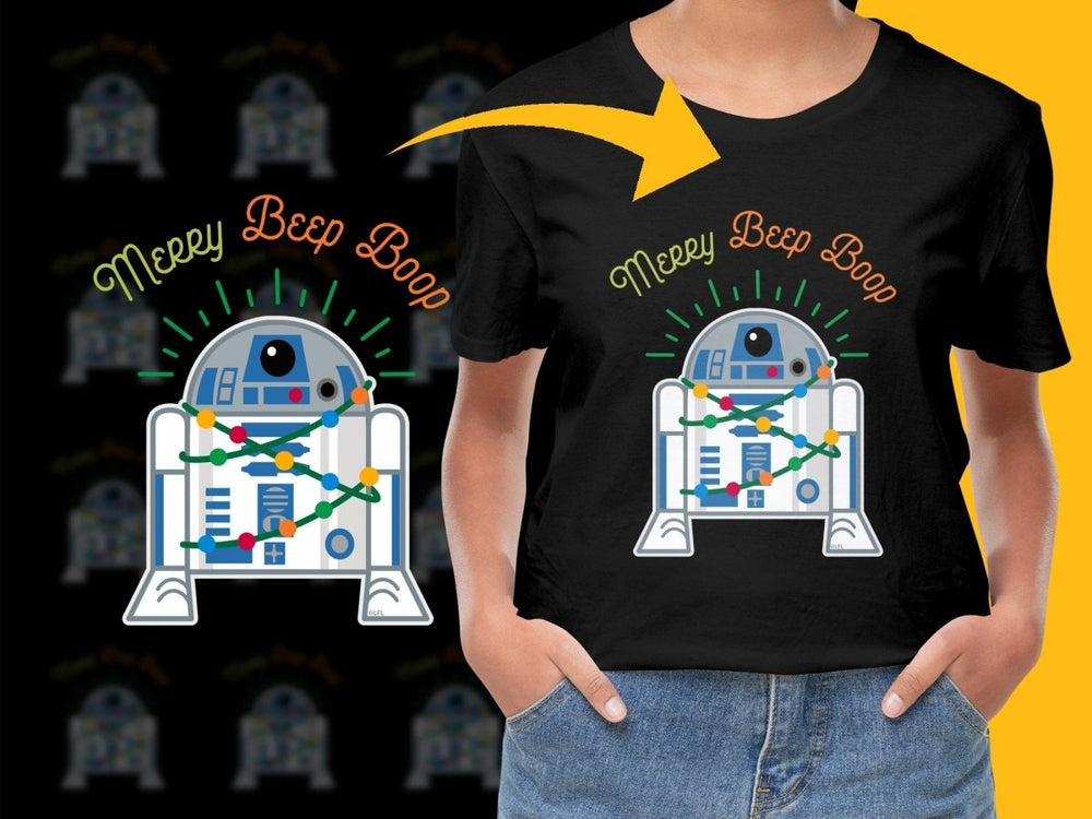 Merry Beep Boop Christmas R2 - D2 Robot PNG File - Teepew