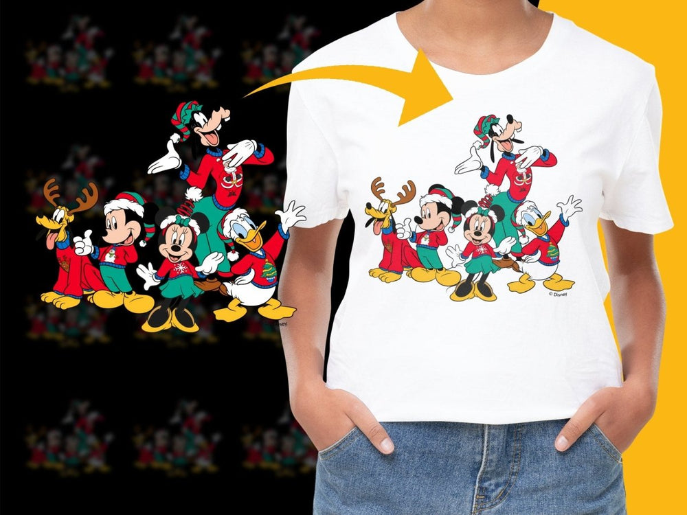 Merry Cartoon Characters Christmas PNG File - Teepew