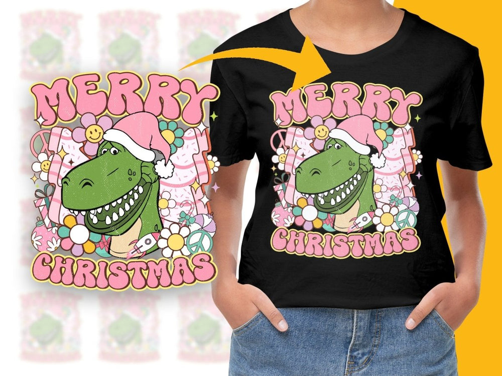 Merry Christmas Dinosaur Graphic Holiday PNG File - Teepew