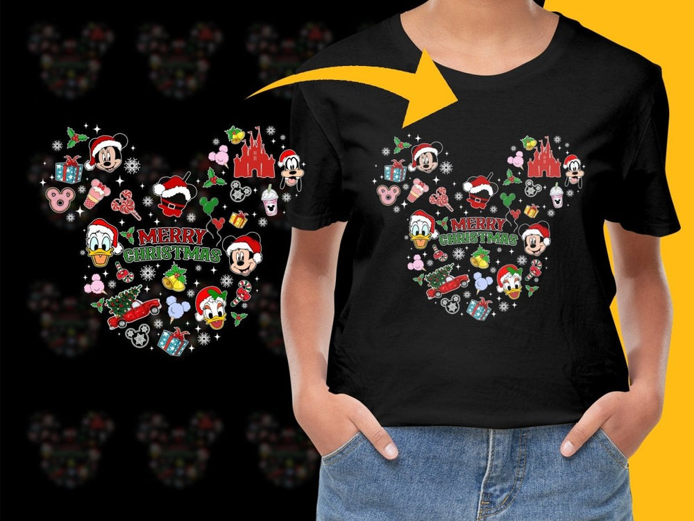 Merry Christmas Mickey and Friends Festive PNG File - Teepew