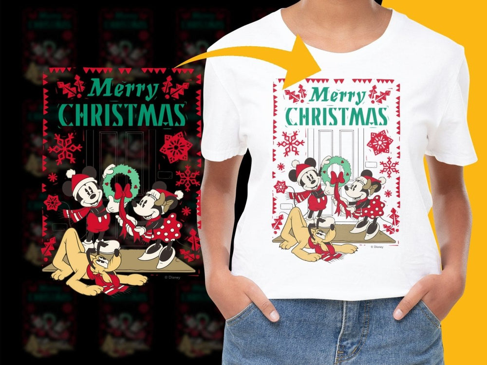 Merry Christmas Mickey Minnie Pluto Holiday PNG File - Teepew