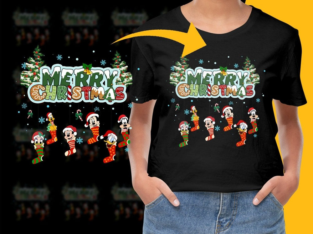 Merry Christmas Mickey Mouse and Friends PNG File - Teepew