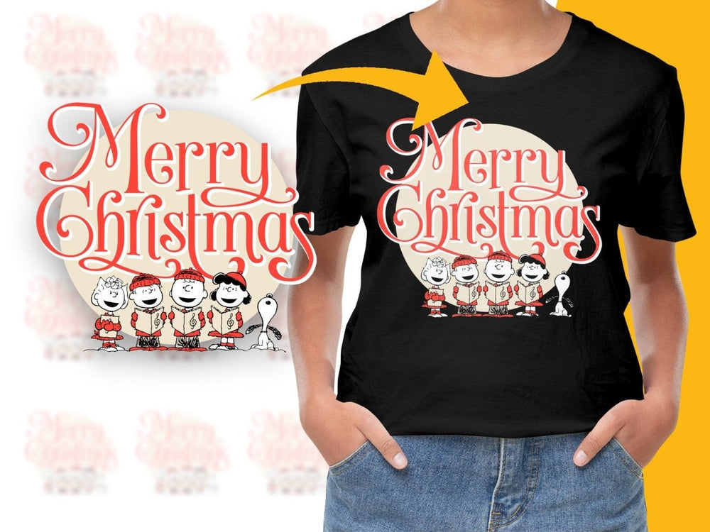 Merry Christmas Peanuts Characters Choir PNG File - Teepew