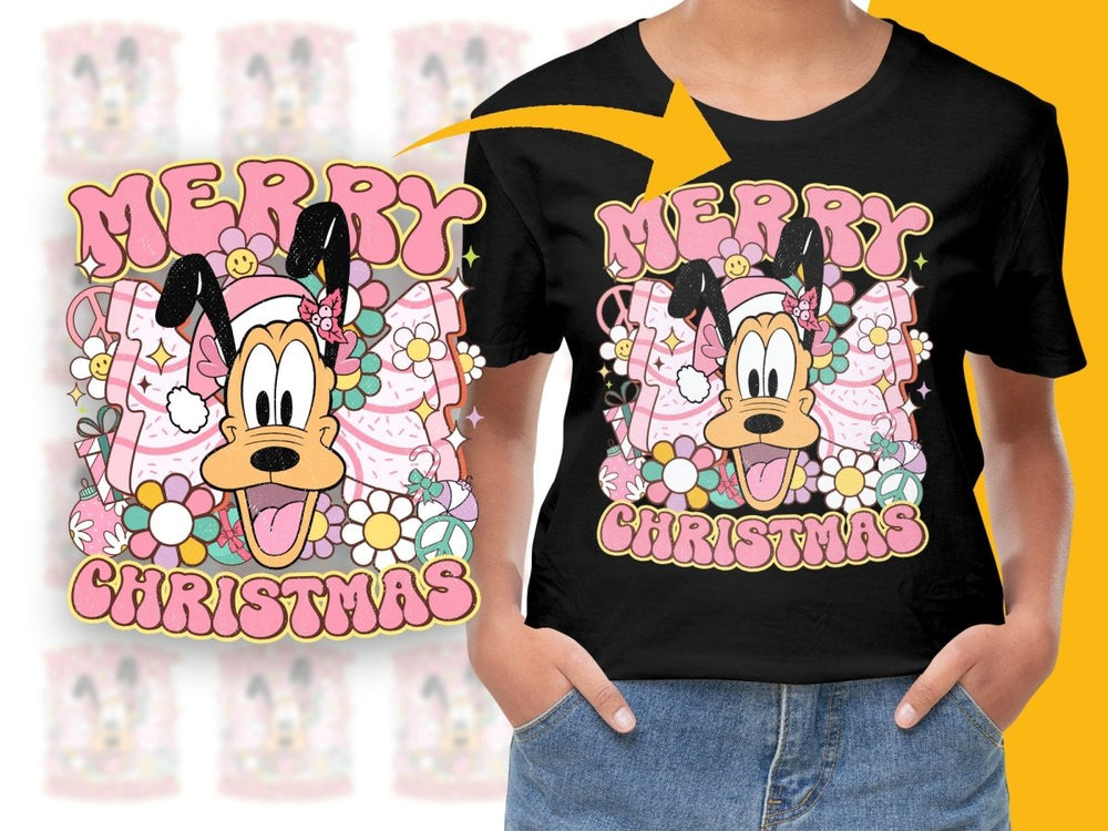 Merry Christmas Pluto Graphic Cartoon Design PNG File - Teepew