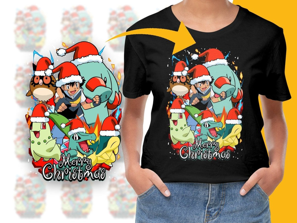 Merry Christmas Pokémon Characters Festive PNG File - Teepew