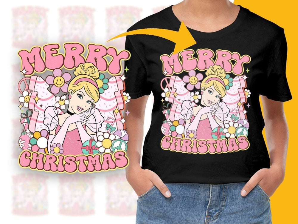 Merry Christmas Smiling Cinderella PNG File - Teepew