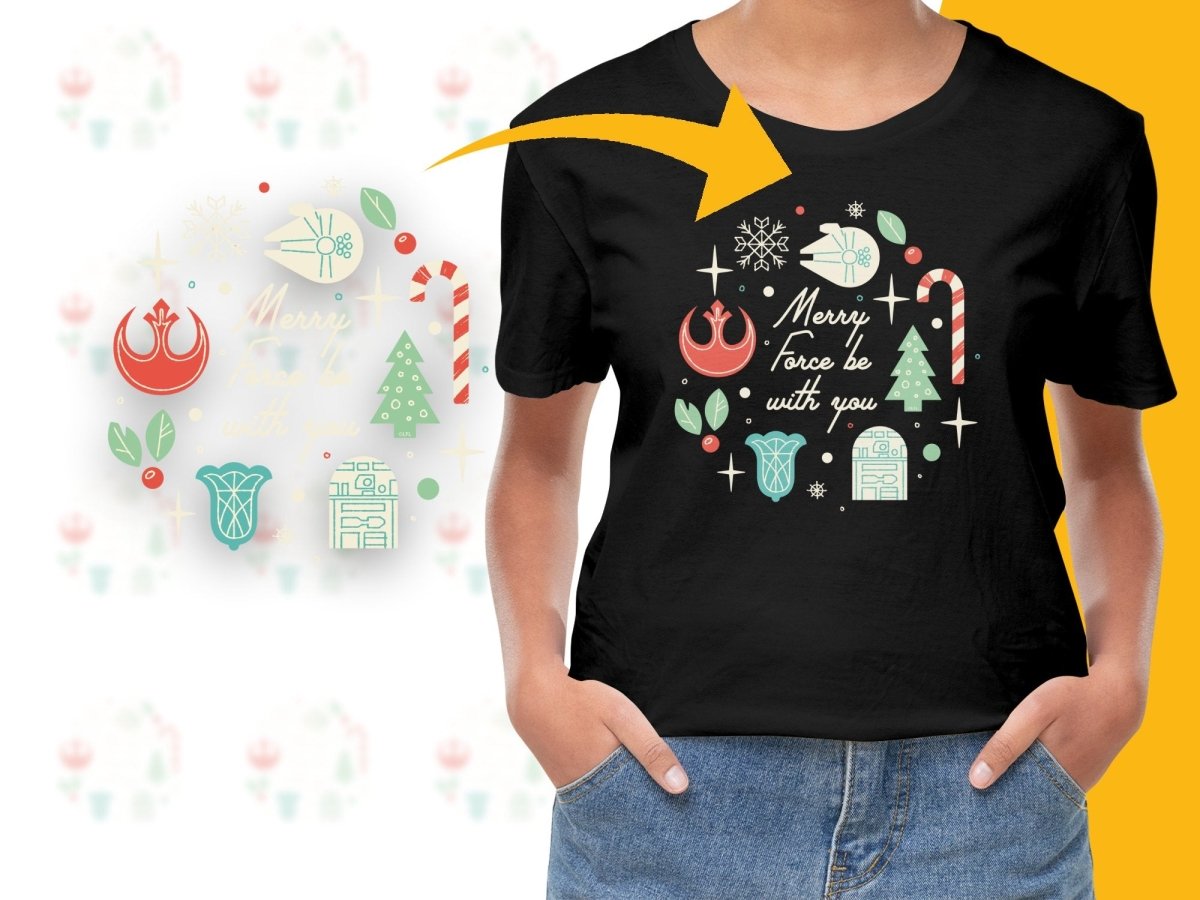 Merry Force Be With You Christmas Themed PNG File - Teepew
