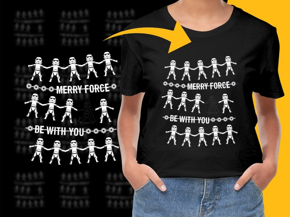 Merry Force Be With You Star Wars Christmas PNG File - Teepew