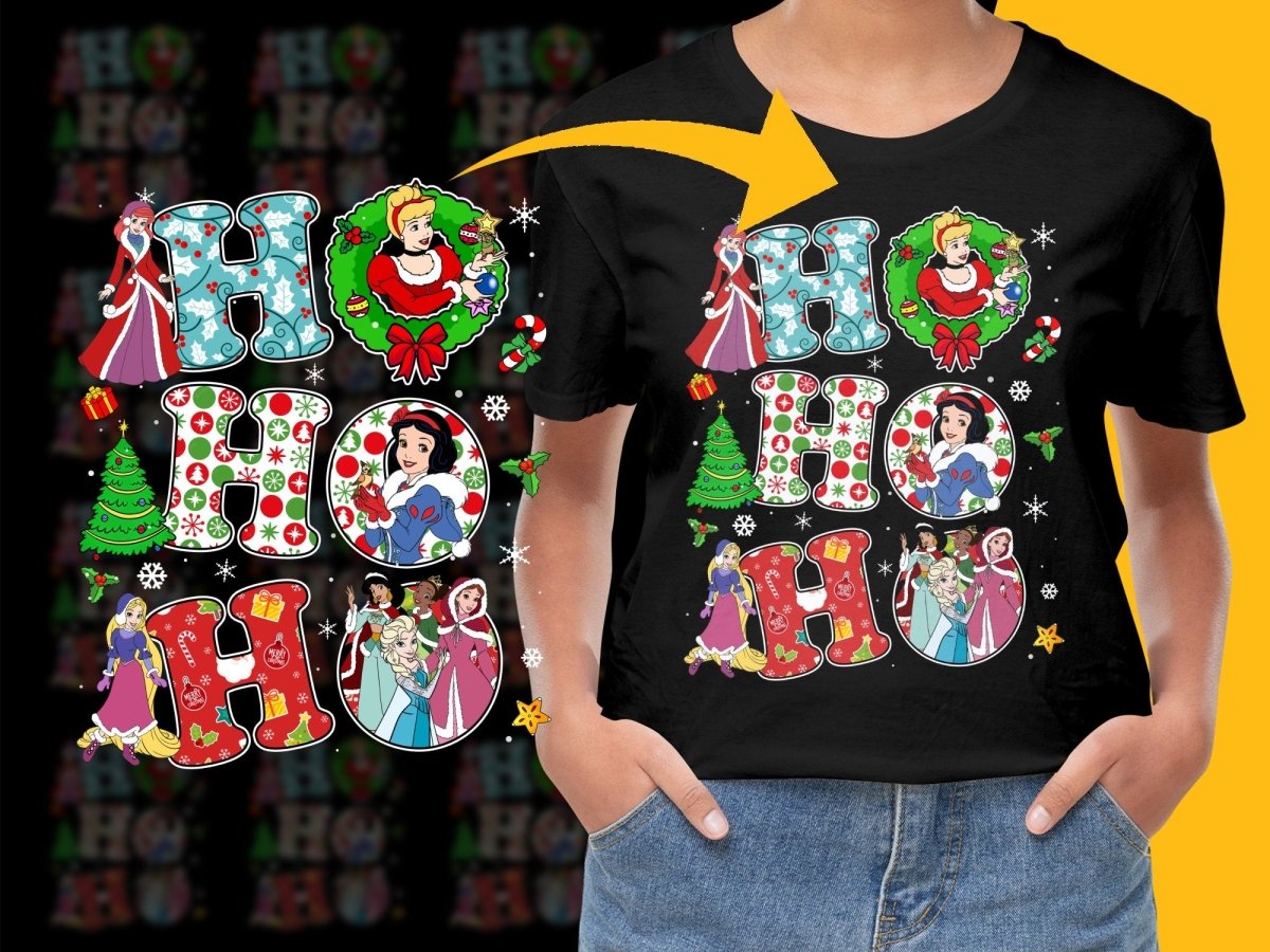 Merry Ho Ho Ho Princess Christmas PNG File - Teepew