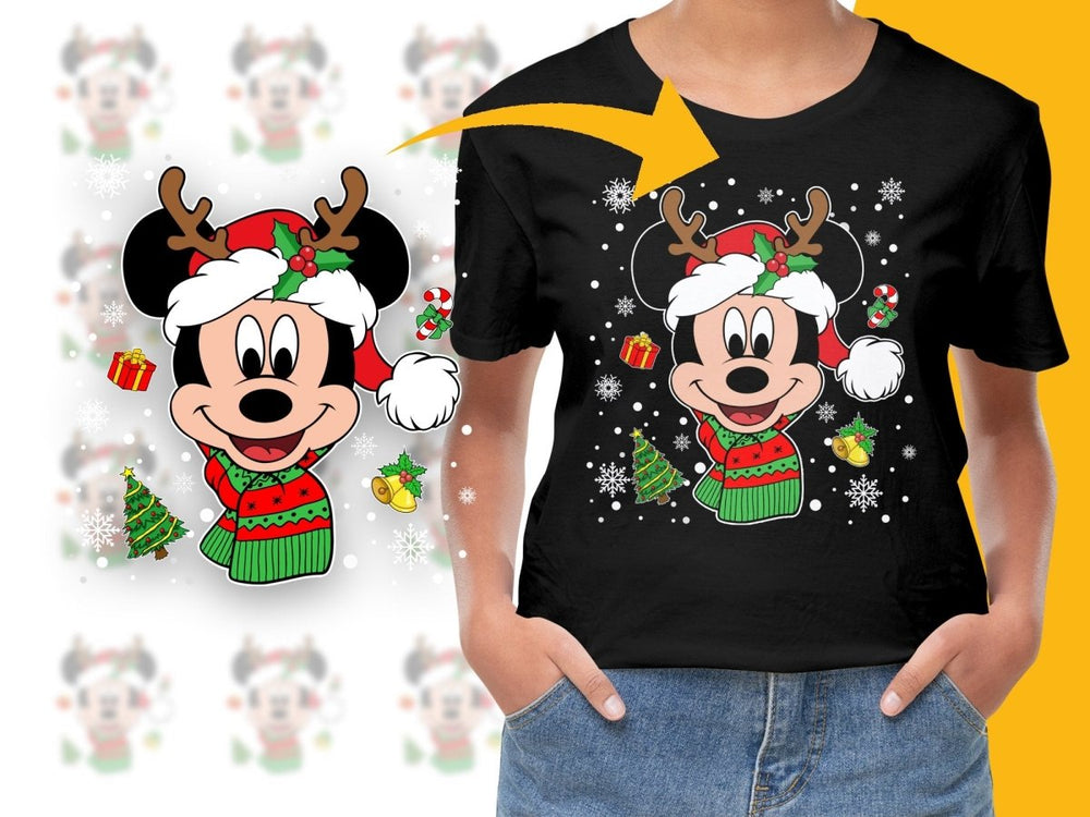 Merry Mickey Mouse Christmas Theme PNG File - Teepew