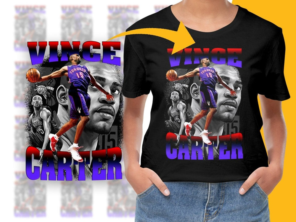Mesmerizing Vince Carter Basketball Legend Bootleg PNG File - Teepew