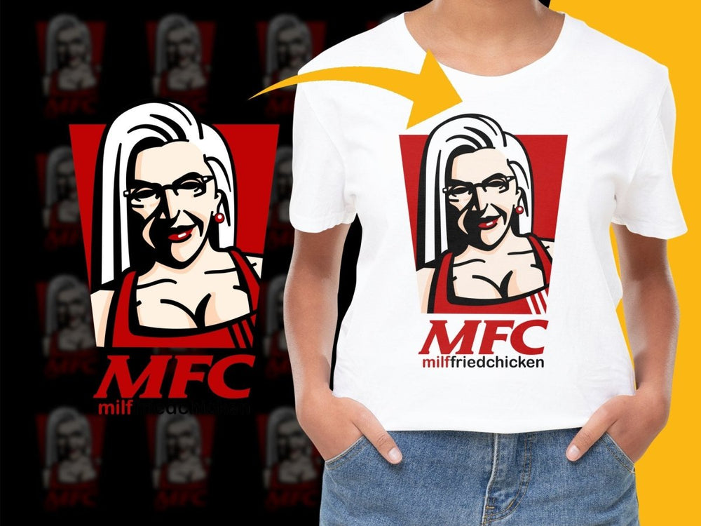 MFC Milfriedchicken Graphic Print White PNG File - Teepew
