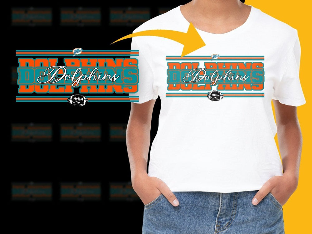 Miami Dolphins Graphic Design Theme PNG File - Teepew