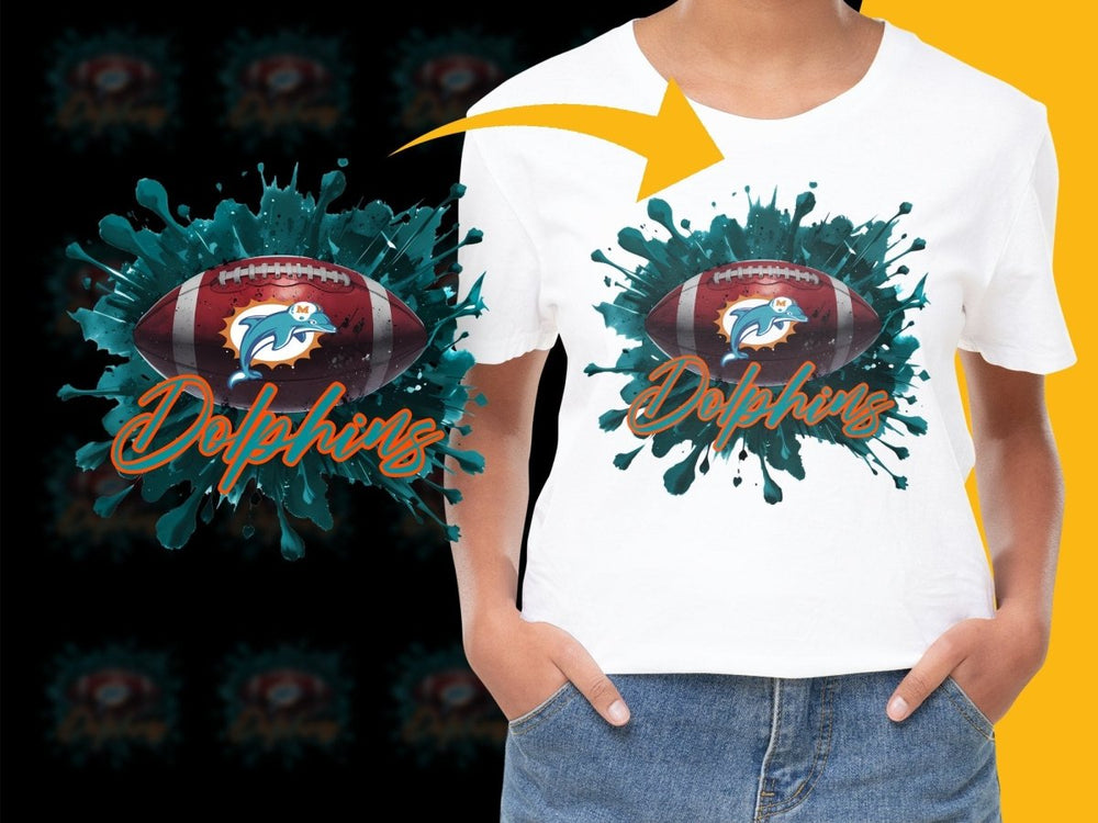 Miami Dolphins Graphic Football Design PNG File - Teepew