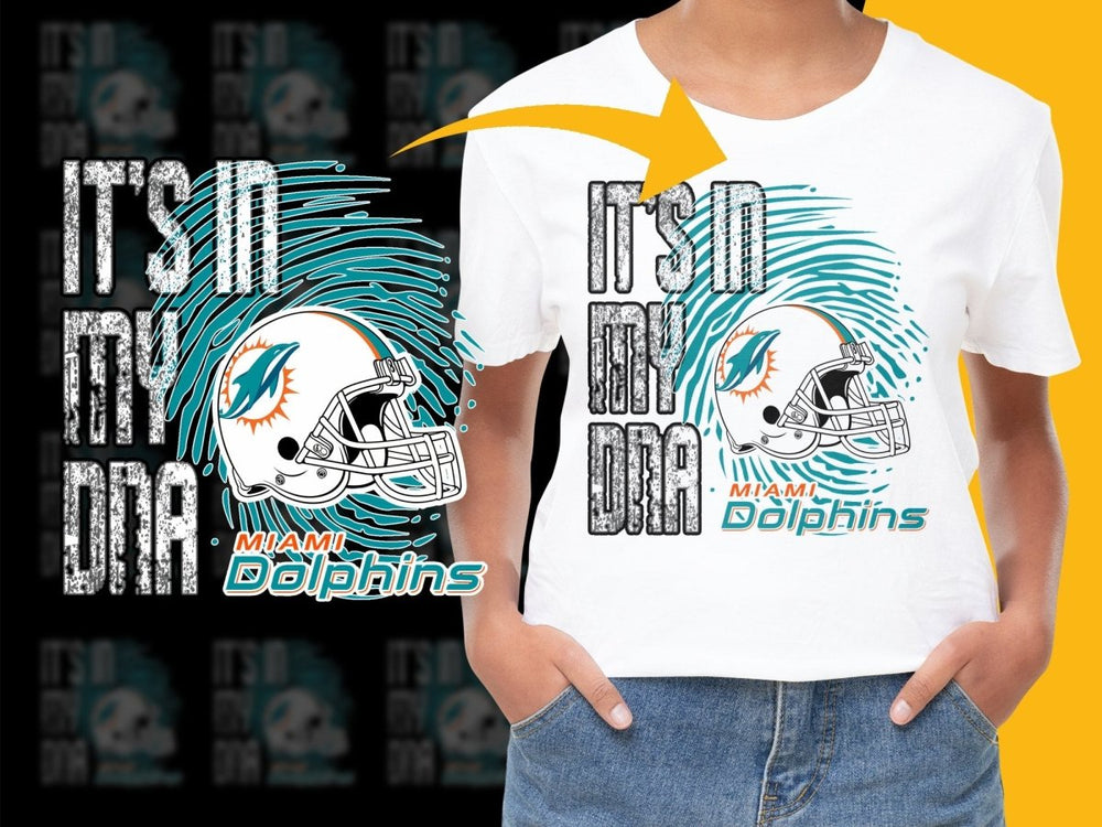 Miami Dolphins It's In My DNA Graphic PNG File - Teepew