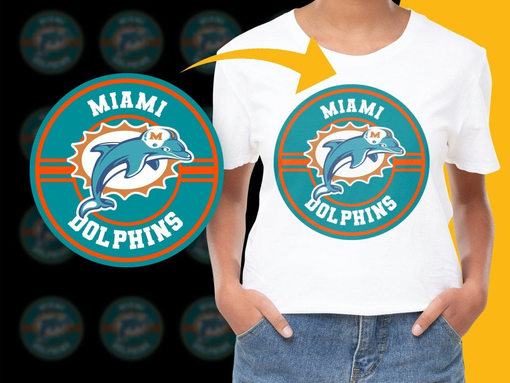 Miami Dolphins Logo Athletic Sports Fan Apparel PNG File - Teepew