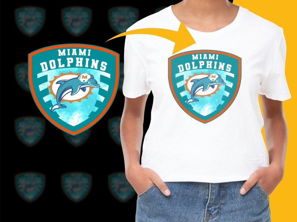 Miami Dolphins Logo Shield Graphic PNG File - Teepew