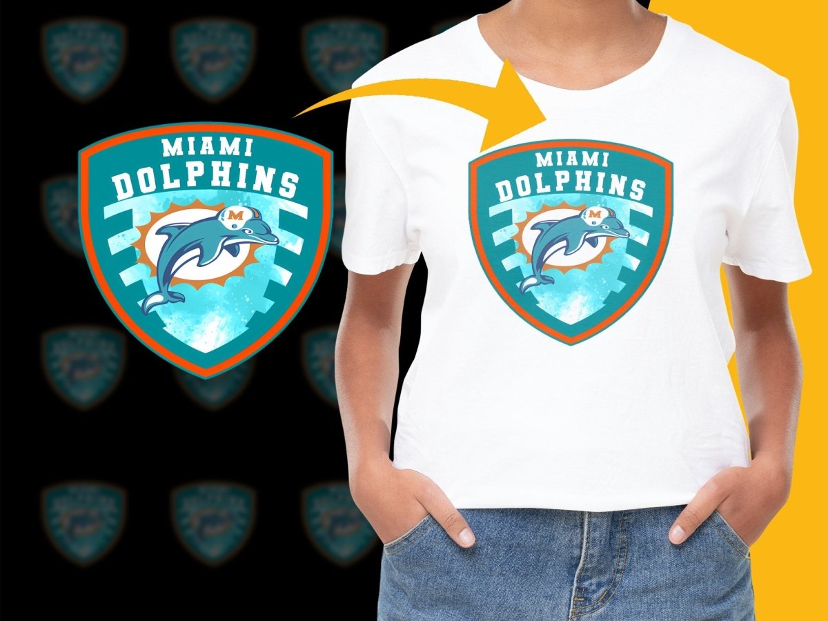 Miami Dolphins Logo Shield Graphic PNG File - Teepew