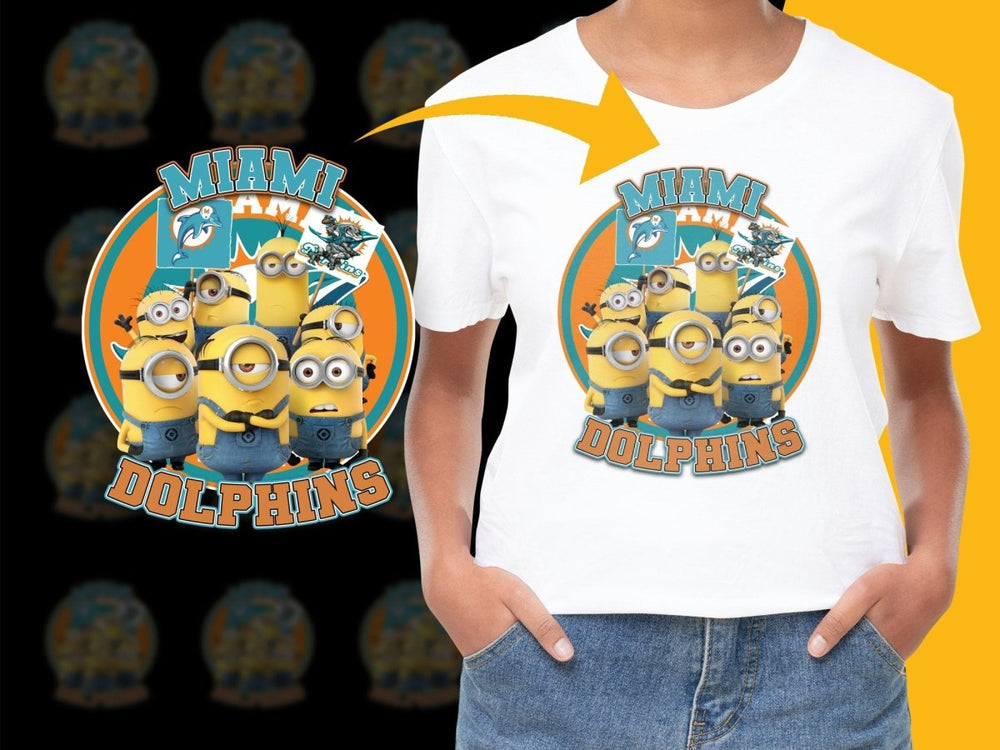 Miami Dolphins Minions Graphic PNG File - Teepew