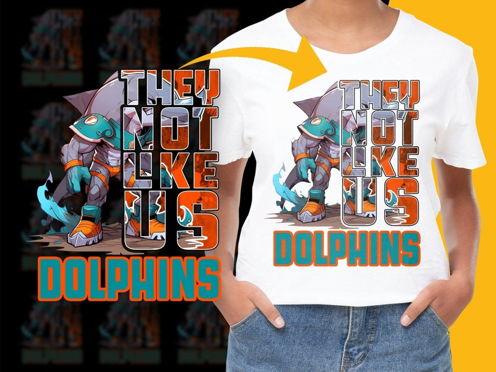 Miami Dolphins They Not Like Us Graphic PNG File - Teepew