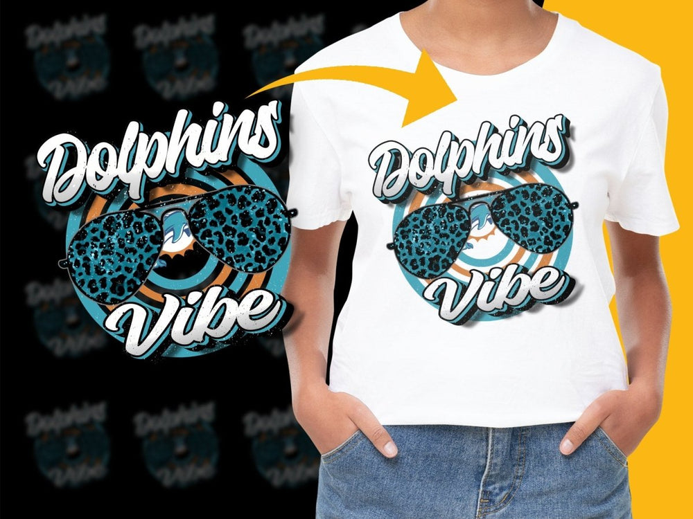 Miami Dolphins Vibe Graphic Printed PNG File - Teepew