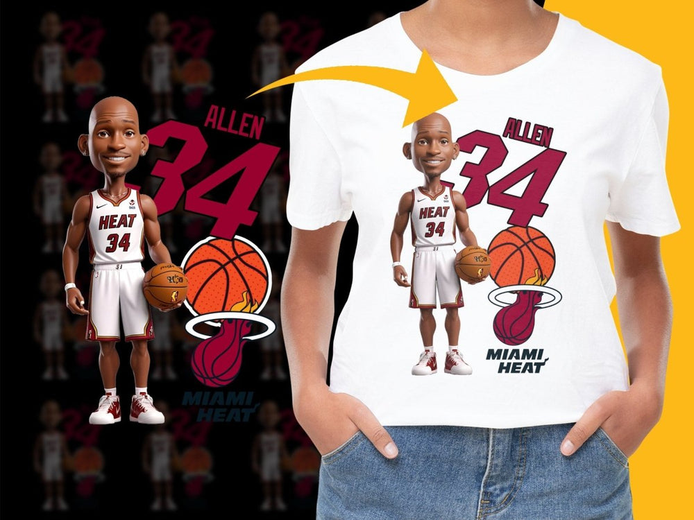 Miami Heat Allen 34 Collectible Cartoon PNG File - Teepew