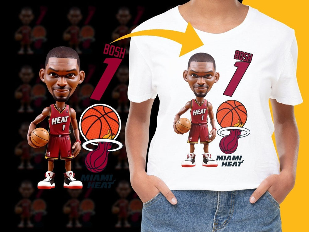 Miami Heat Bosh 1 Basketball PNG File - Teepew