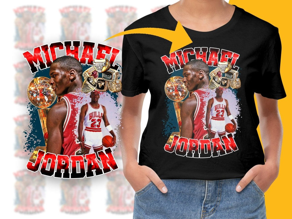 Michael Jordan Basketball Champion Chicago Bulls Bootleg PNG File - Teepew