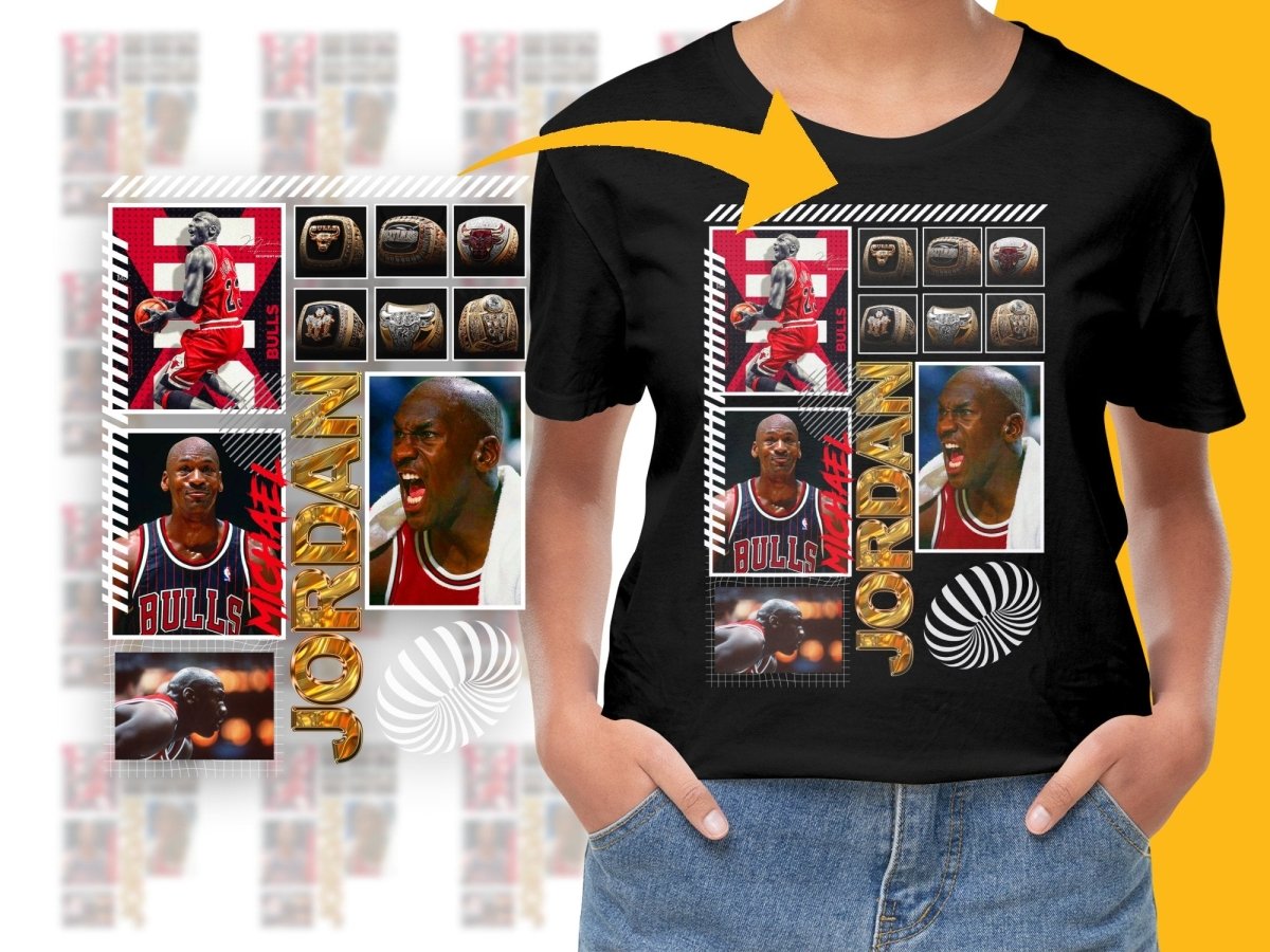 Michael Jordan Chicago Bulls Basketball Legend Legacy Bootleg PNG File - Teepew