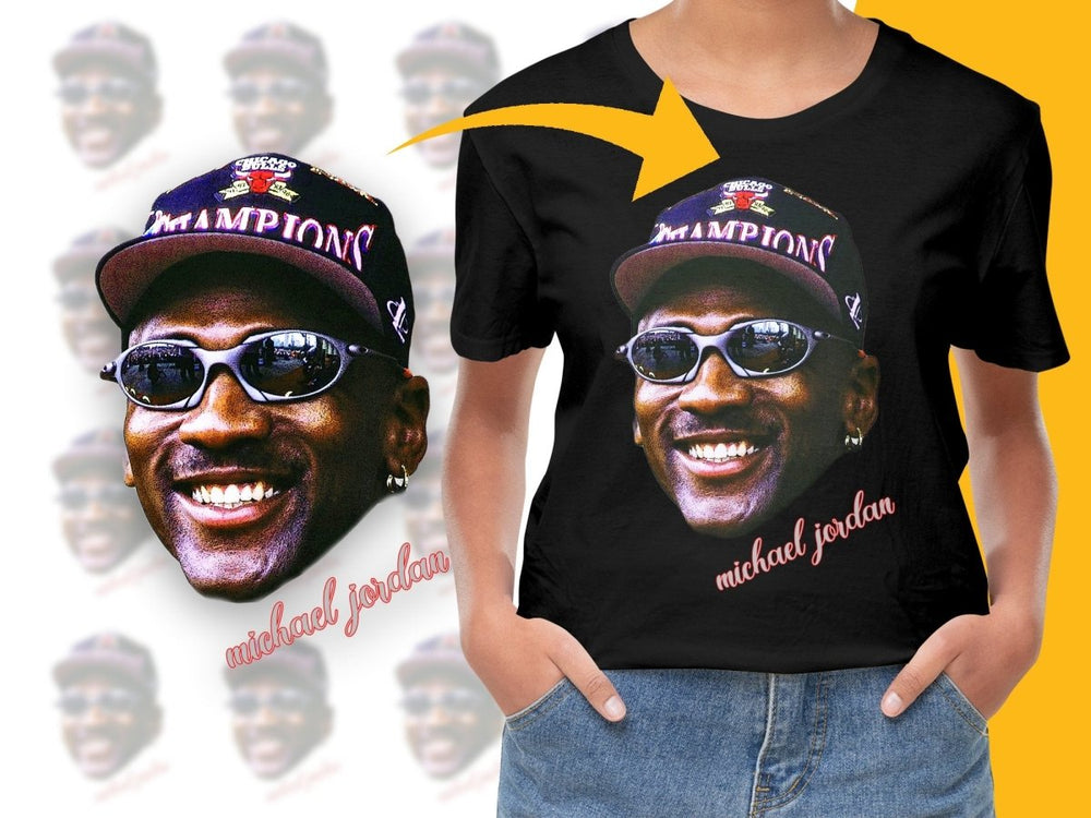 Michael Jordan Head Chicago Bulls Champions Stylish PNG File - Teepew