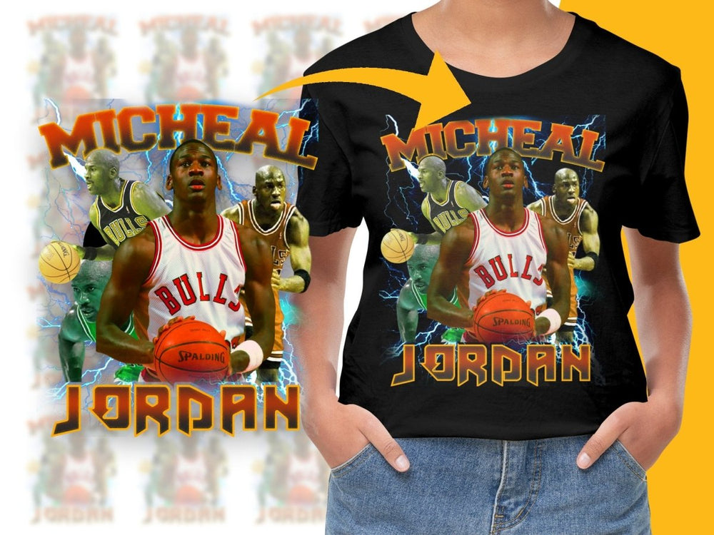 Michael Jordan Legendary Basketball Player Chicago Bulls Bootleg PNG File - Teepew