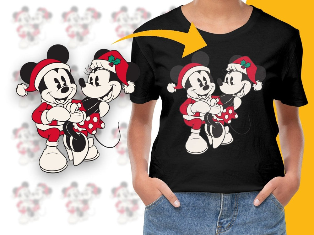 Mickey and Minnie Christmas Celebrations PNG File - Teepew