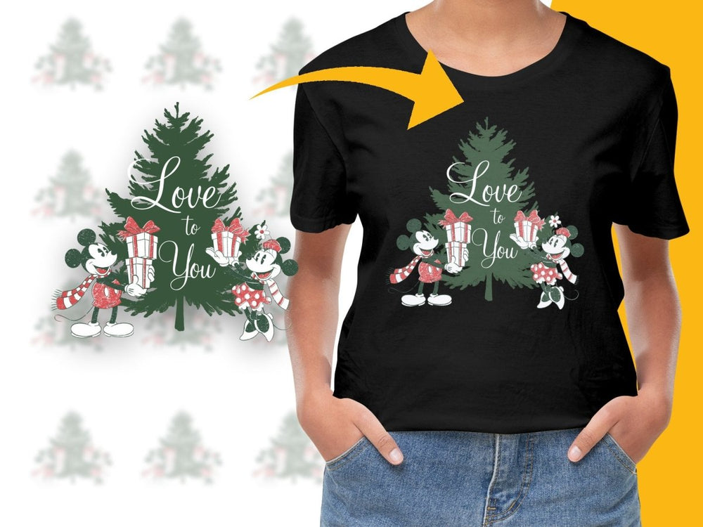 Mickey and Minnie Christmas Love to You PNG File - Teepew