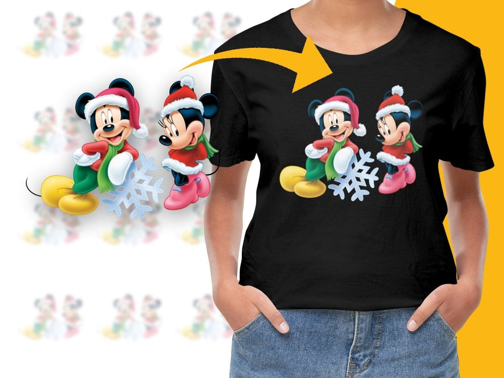 Mickey and Minnie Christmas Snowflake PNG File - Teepew