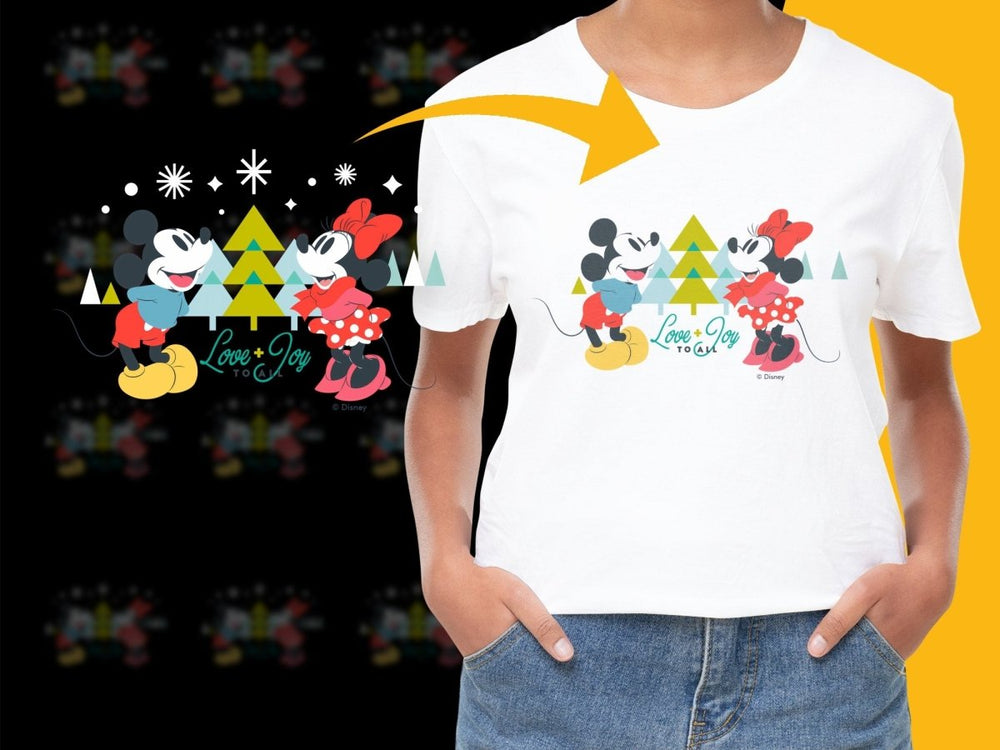 Mickey and Minnie Love and Joy Christmas PNG File - Teepew