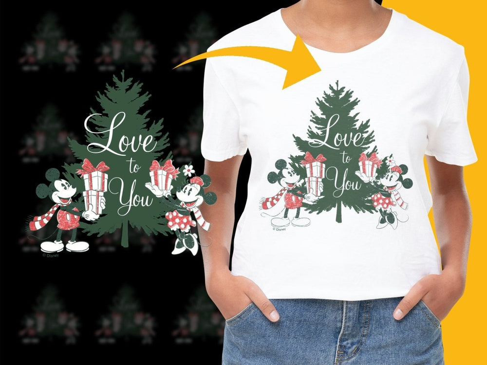 Mickey and Minnie Love to You Christmas PNG File - Teepew