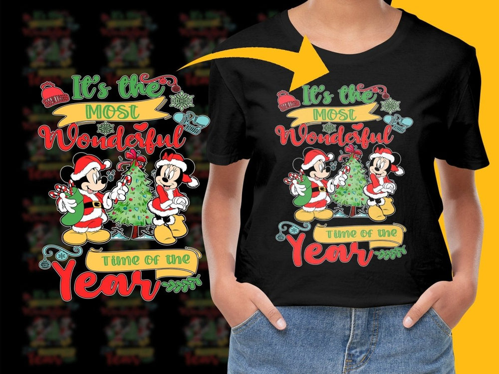 Mickey and Minnie Most Wonderful Time of the Year PNG File - Teepew